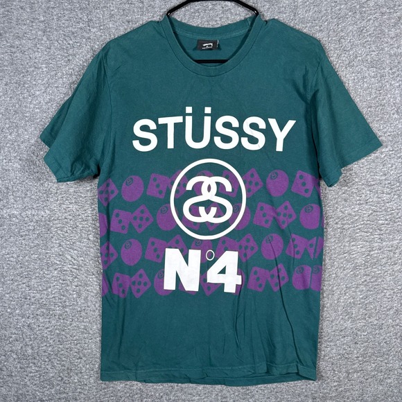 Stussy Other - Stussy Shirt Mens Medium Green 8 Ball Dice Graphic N°4 Short Sleeve Tee